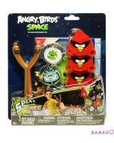 Игра на меткость Cердитые птички с мишенью, рогаткой и липучками-бросалками Angry Birds Tech4Kids