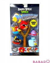 Набор Сердитые птички Космос Игрушки-мялки с рогаткой 5 шт Angry Birds Tech4Kids в ассортименте