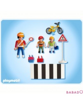 Школьный регулировщик уличного движения с детьми  Playmobil (Плеймобил)
