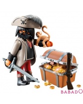 Пират с сокровищами и обезьянкой Playmobil (Плеймобил)