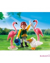 Работник зоопарка с экзотическими птицами Playmobil (Плеймобил)