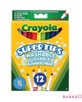 12 тонких фломастеров supertips Сrayola (Крайола)