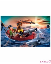 Пиратская лодка и акула Playmobil (Плеймобил)