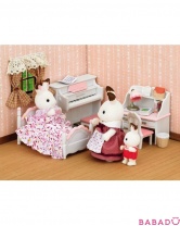 Детская комната бело-розовая Sylvanian Families  (Сильвания Фэмили)