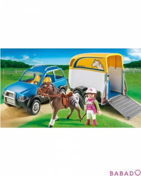 Джип с трейлером для перевозки лошадей Playmobil (Плеймобил)