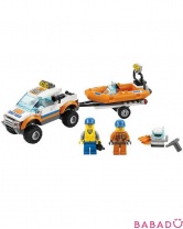 Внедорожник и катер водолазов Лего Сити (Lego City)