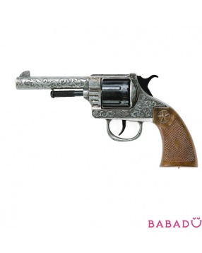 Металлический 12-зарядный револьвер Oregon Antik Edison Giocattoli
