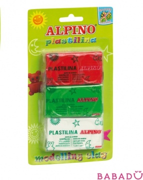Пластилин разноцветный 3*150 гр Alpino (Альпино)