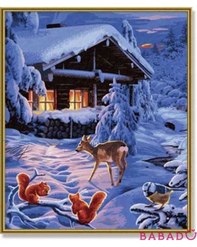 Раскраска по номерам 40х50 Романтическая зимняя ночь Schipper (Шиппер)