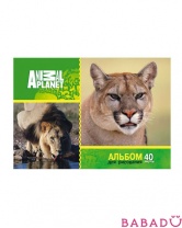 Альбом для рисования Animal Planet на гребне 40л Action! в асс.