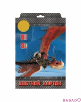 Цветной мелованный картон Dragons А4 8л Action! в асс.