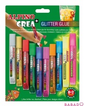 Гелевые карандаши Crea Classic & Neon с блестками для декорирования 10 цветов Alpino (Альпино)