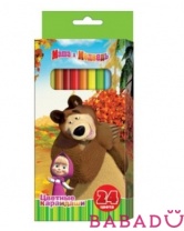 Цветные карандаши Маша и Медведь 24цв. Росмэн (Rosman)