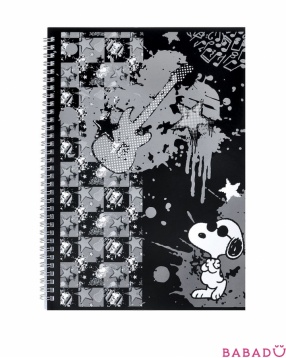 Тетрадь А4 96 листов клетка, на спирали Snoopy Росмэн (Rosman)