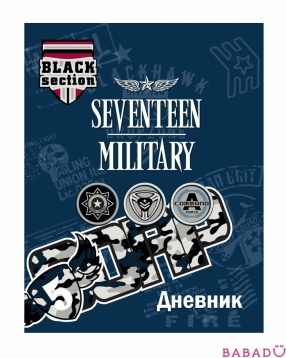 Дневник школьный для старших классов Military Seventeen