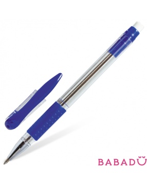 Ручка Пиши-стирай шариковая с ластиком, синяя