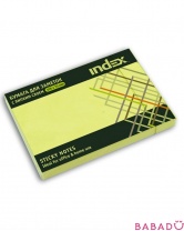 Бумага для заметок желтая 105х75 мм Index