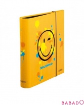 Папка-регистратор ламинированная Smileyworld Edition желтая 50 мм Herlitz (Херлиц)