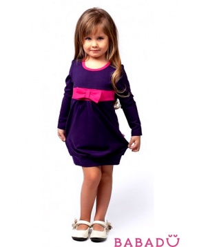 Платье с бантом фиолетовое Vikki-Nikki