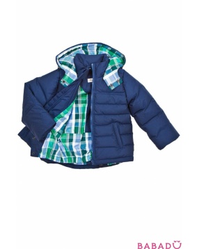 Зимняя куртка пуховая для мальчика синяя Ёмаё