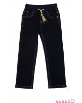 Брюки текстильные джинсовые для мальчиков темно-синие Play Today (Плей Тудей)
