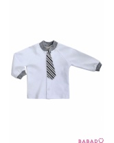 Кофточка с галстуком белая Ёмаё размер 56-62.
