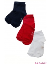 Комплект детских однотонных носков 3 пары Ёмаё
