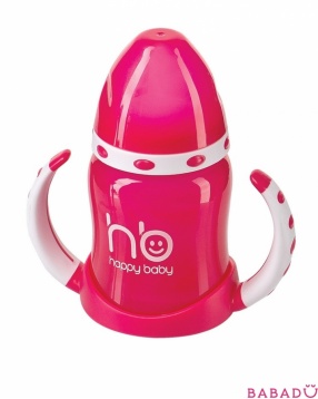 Поильник с клапанами Ergo cup Happy baby (Хэппи Беби) в ассорт.