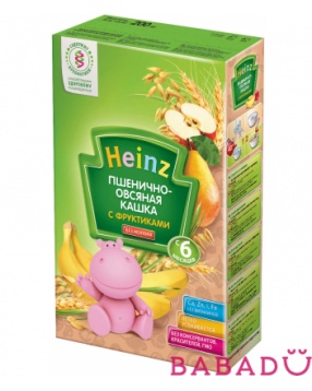 Кашка пшенично-овсяная с фруктами Хайнц (Heinz)