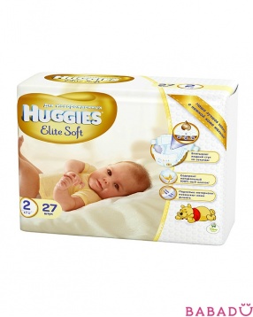 Подгузники Элит Софт для новорожденных 2 (4-7 кг) 27 шт Хаггис (Huggies)