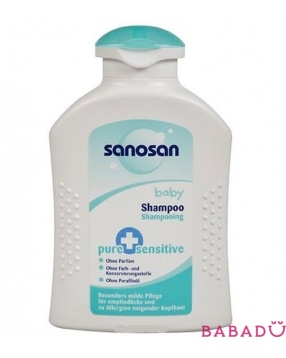 Мягкий шампунь для чувствительной кожи младенцев Pure+Sensitive 200 мл Саносан (Sanosan)