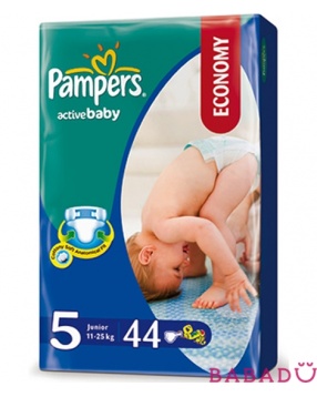 Подгузники Pampers Active baby junior (Памперс Актив Бэби юниор эконом) 5, 11-25 кг, 44 шт.