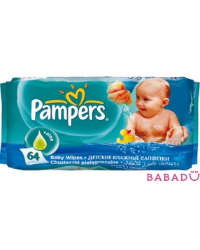 Влажные салфетки Pampers Baby fresh (Памперс Беби фреш) сменный блок 64 шт.