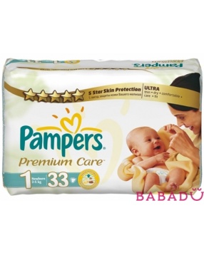 Подгузники Pampers Premium newborn (Памперс Премиум ньюборн) 1, 2-5 кг, 33шт.