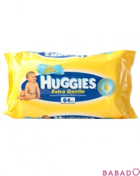 Детские влажные салфетки Extra Gentle 64 шт. Хаггис (Huggies)