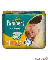 Подгузники Pampers New Baby newborn (Памперс Нью Бэби ньюборн) 1, 2-5 кг, 27шт.