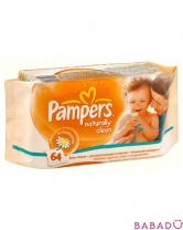 Детские влажные салфетки Naturally clean Памперс (Pampers) 64 шт.