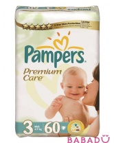 Подгузники Premium Care 3 midi 4-9 кг 60шт. эконом Памперс (Pampers)